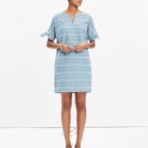 Madewell embroidered resort wear elevated basics shift dress
